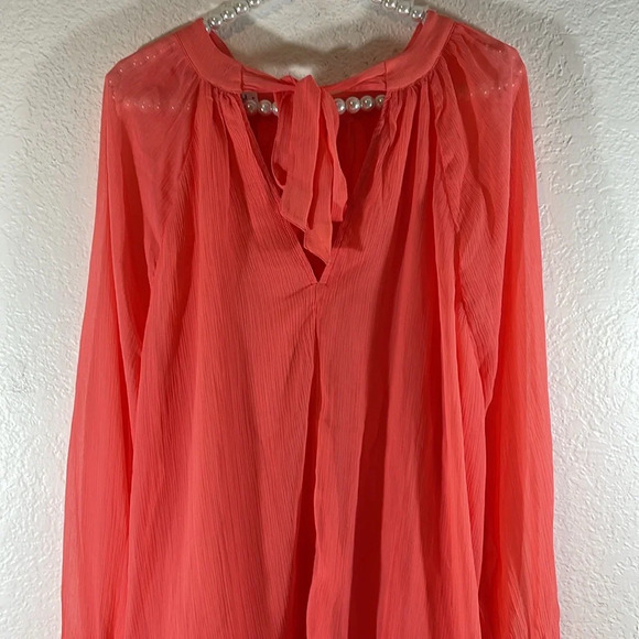 OLD NAVY Shirred Mock-Neck Tie-Back Blouse Size 2XL NEW - Picture 8 of 16